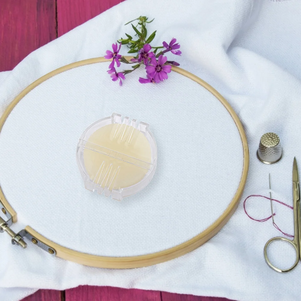 Water-soluble Embroidery Thread Beeswax Block with Box DIY Cross Stitch Wax