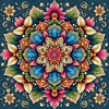 Mandala-14CT Stamped Cross Stitch 40*40cm/15.75*15.75in