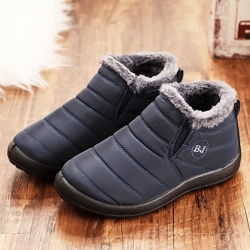 New Women Sneakers Winter Warm Women Casual Shoes Plush Waterproof Sneakers Women Shoes Slip On Woman Vulcanized Shoes Walking