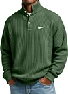 Men's Casual Versatile Button Stand Collar Sweatshirt