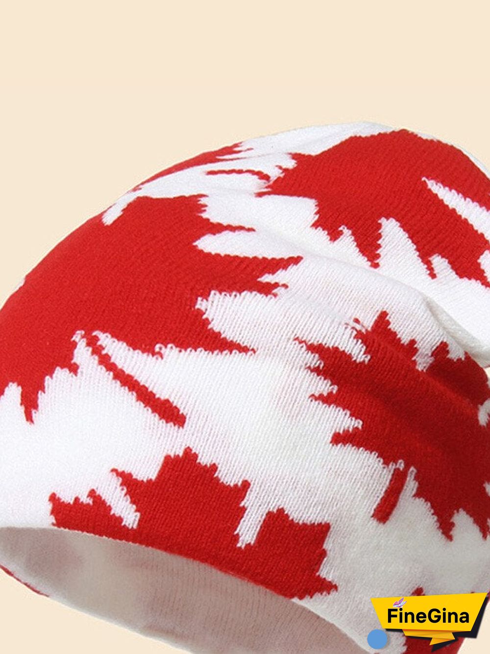 Maple Leaf Knitted Beanie