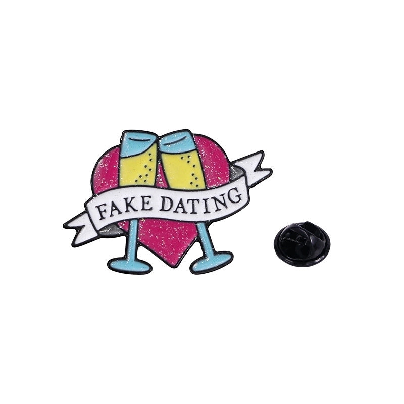 Casual Cute Minimalist Heart Shape Alloy Unisex Brooches