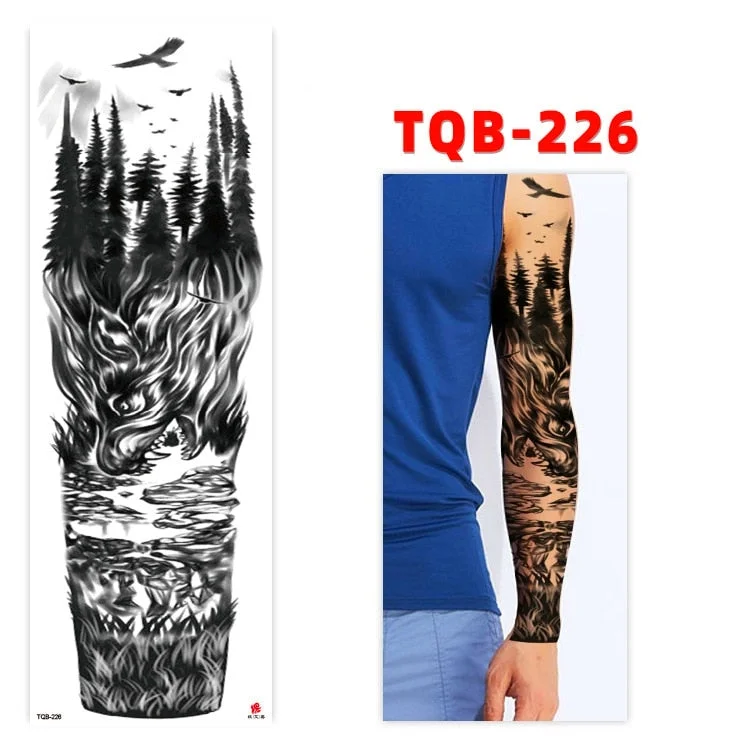 Temporary Tatoo Tattoo for Woman Tattoo Stickers Arm Tattoo Big Sleeve Men and Women Personality Tiger Leopard stickers
