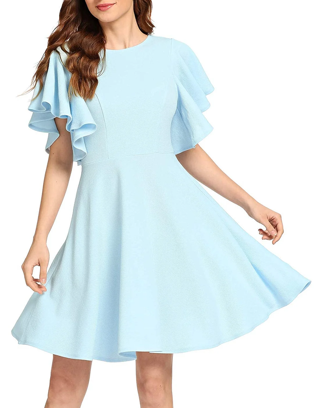 Women's Stretchy A Line Swing Flared Skater Cocktail Party Dress