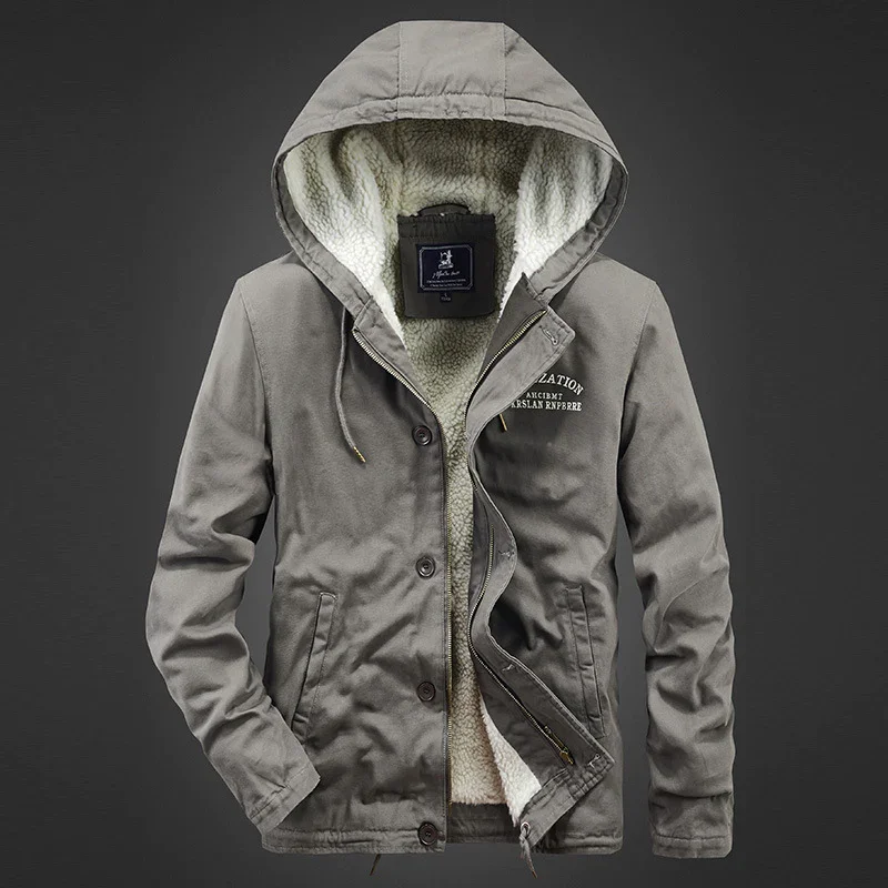 Men's Hooded Casual Fleece Jacket