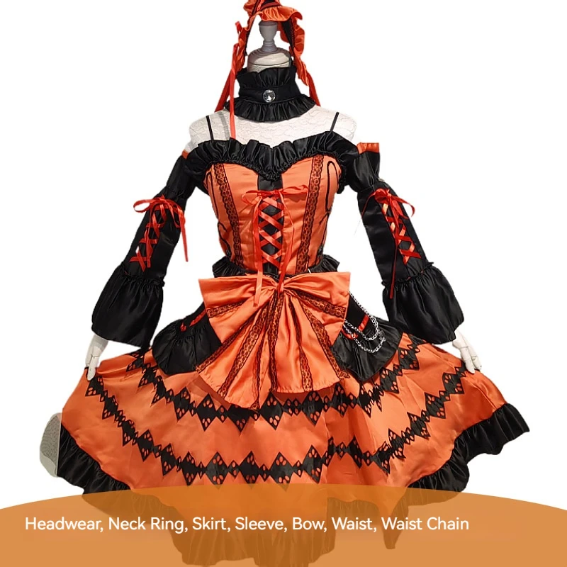 [Wetrose] Kurumi Tokisaki Date A Live Cosplay Costume Nightmare Wig Lolita Dress Full Set