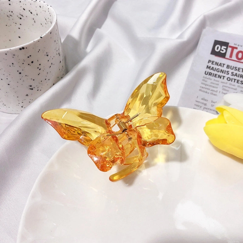 Sweet Butterfly Resin Transparent Hair Clip