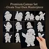 12Pcs DIY Pearl Painting Santa Claus for Home Wall Decor(15x15cm)