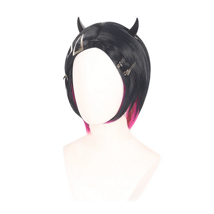 Valorant Clove Black Wig Cosplay Accessories Halloween Carnival Props