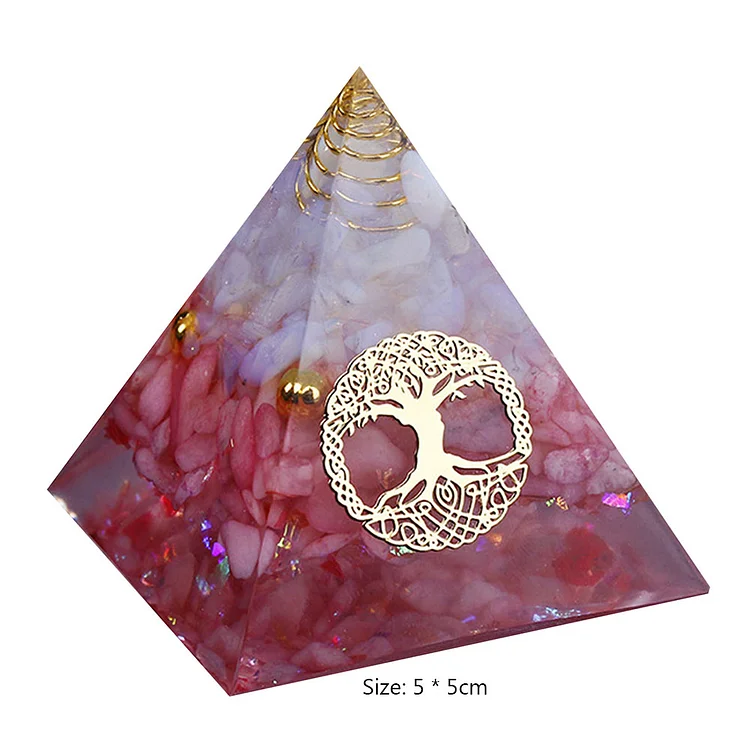 Crystal Pyramid Healing Energy Meditation Crystals Home Office Decor (D)