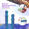 3D-Druck, Farb-Kreuzstich, Diamant-Strassperlenpicker mit 5 Ersatzk&ouml;pfen, Diamant-Malstift, Bohrer, Perlenstifte f&uuml;r DIY-Basteln (Farbverlauf)