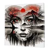 Framed Face Silhouette-Paint by Numbers Acrylic Painting 40*40CM(HOT)