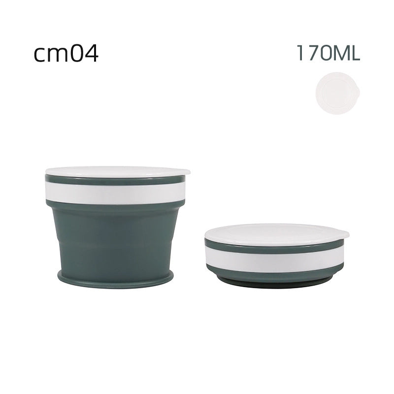 Silicone Folding Water Cup Custom Telescopic Coffee Cup Travel Camping Portable Gargle Cup Handy Cup Factory