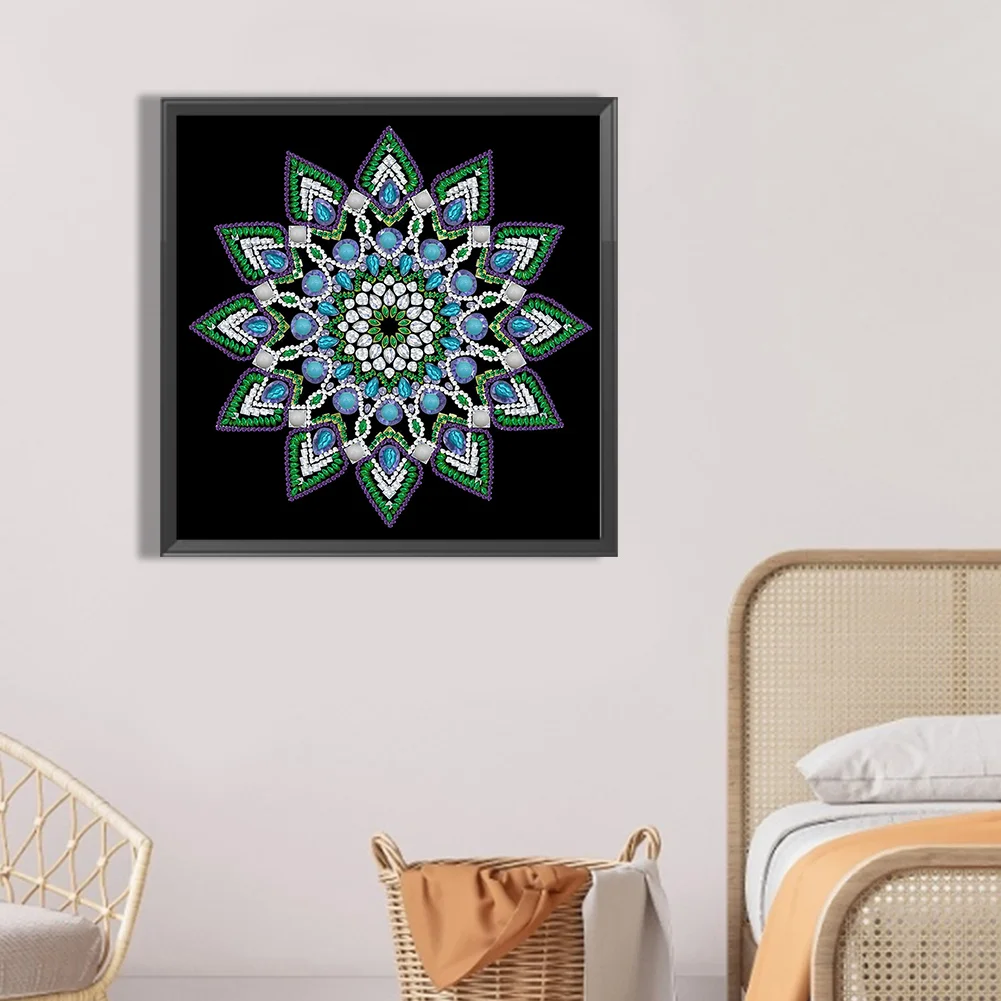 Diamond Painting - Partial Special Shaped Drill - Mandala(Canvas|30*30cm)