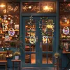 Easter Window Lights 2 Pack Easter Egg and Bunny Shaped Battery Operated Indoor Lights Holiday Decorations for Indoor Outdoor Party Decor