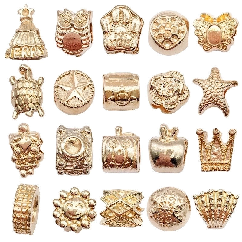 1 Piece Minimalist Tortoise Flower Grape Alloy Plating Beads Jewelry Accessories