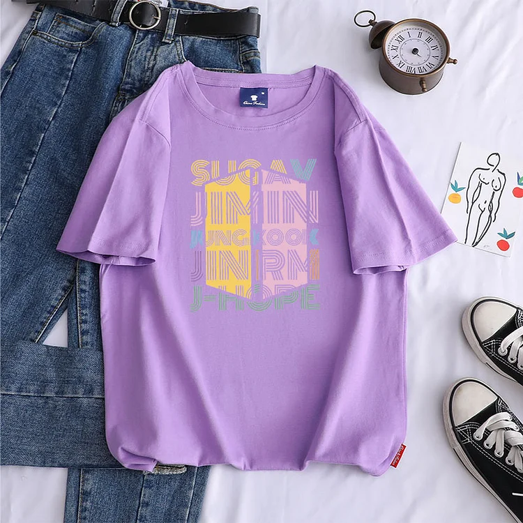bts pastel shirt