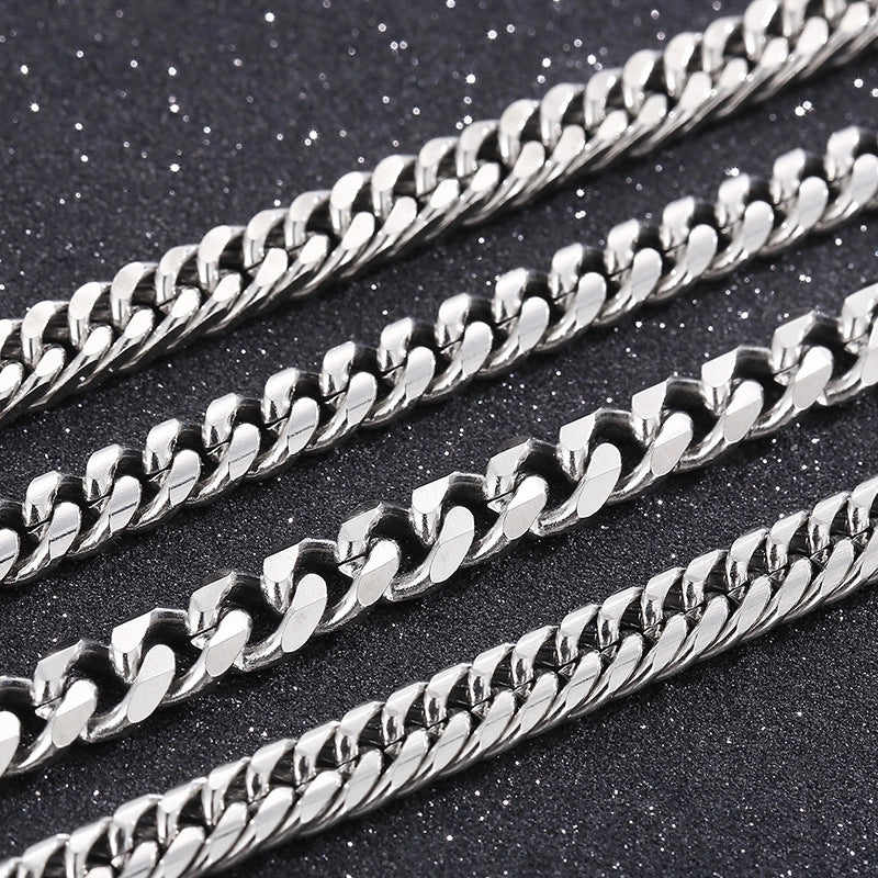 Minimalist Solid Color Titanium Steel Chain Unisex Bracelets