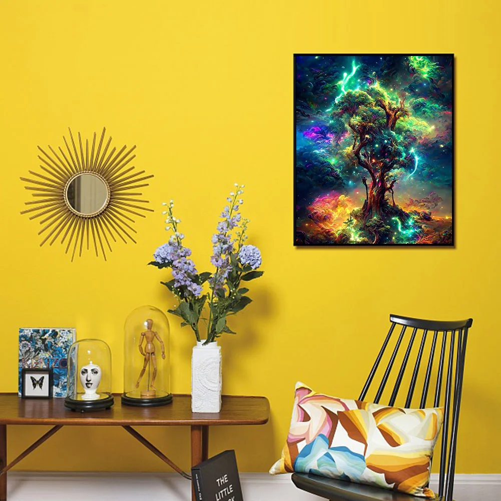 Full Round Diamond Painting 40*50cm - Starry Sky Tree