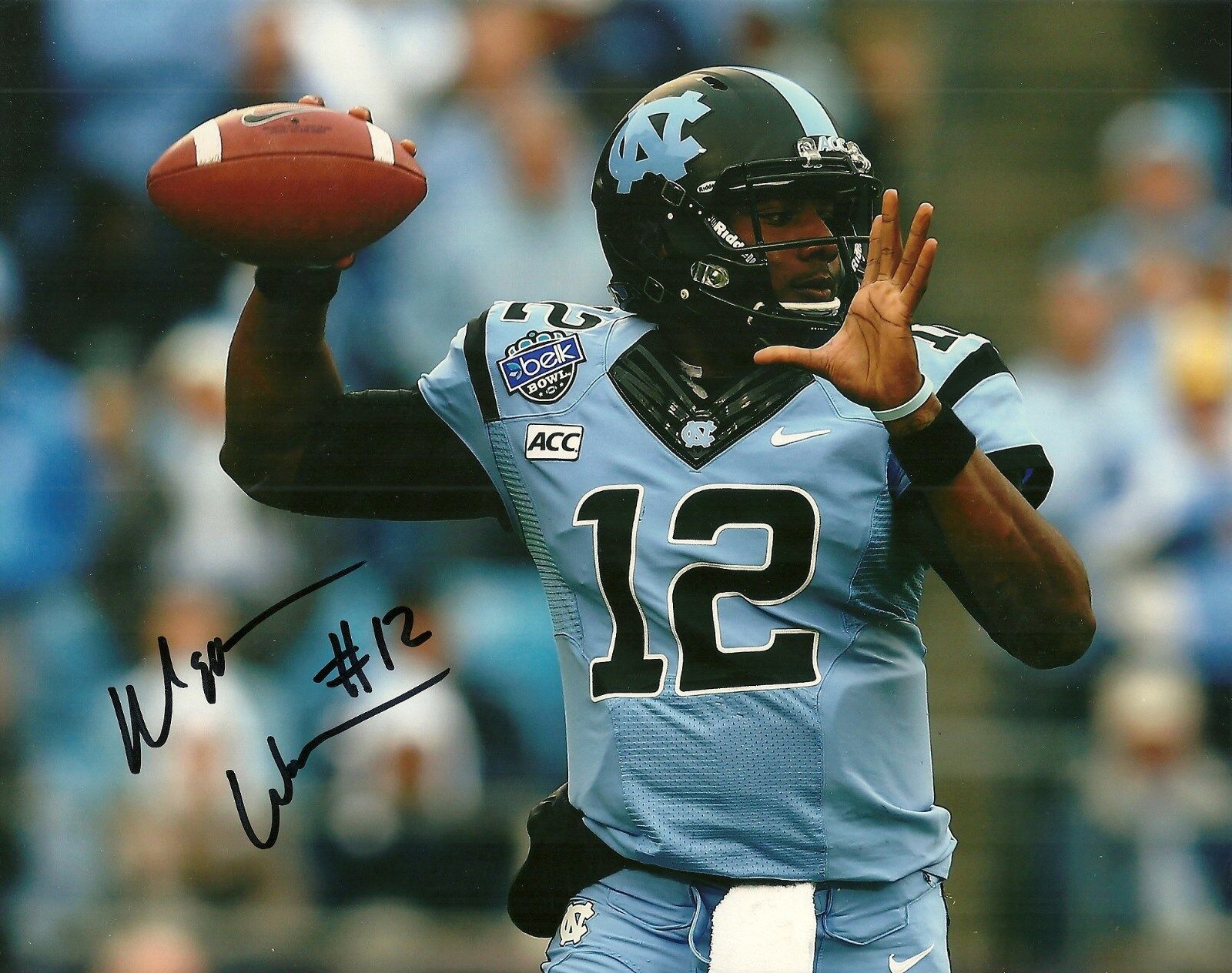 MARQUISE WILLIAMS HAND SIGNED UNC NORTH CAROLINA TAR HEELS 8X10 Photo Poster painting W/COA