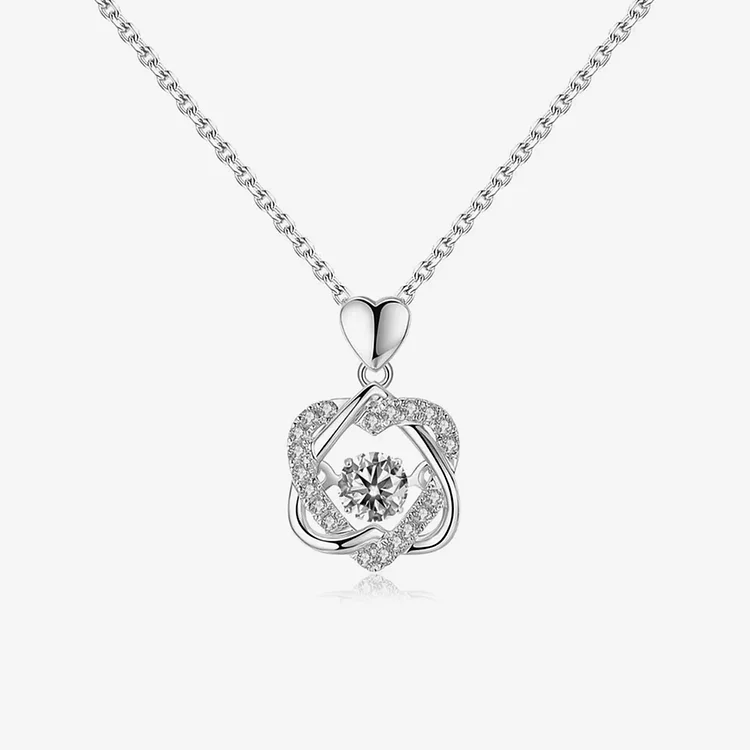 For Daughter - S925 We Are Forever Linked Together Love Knot Necklace