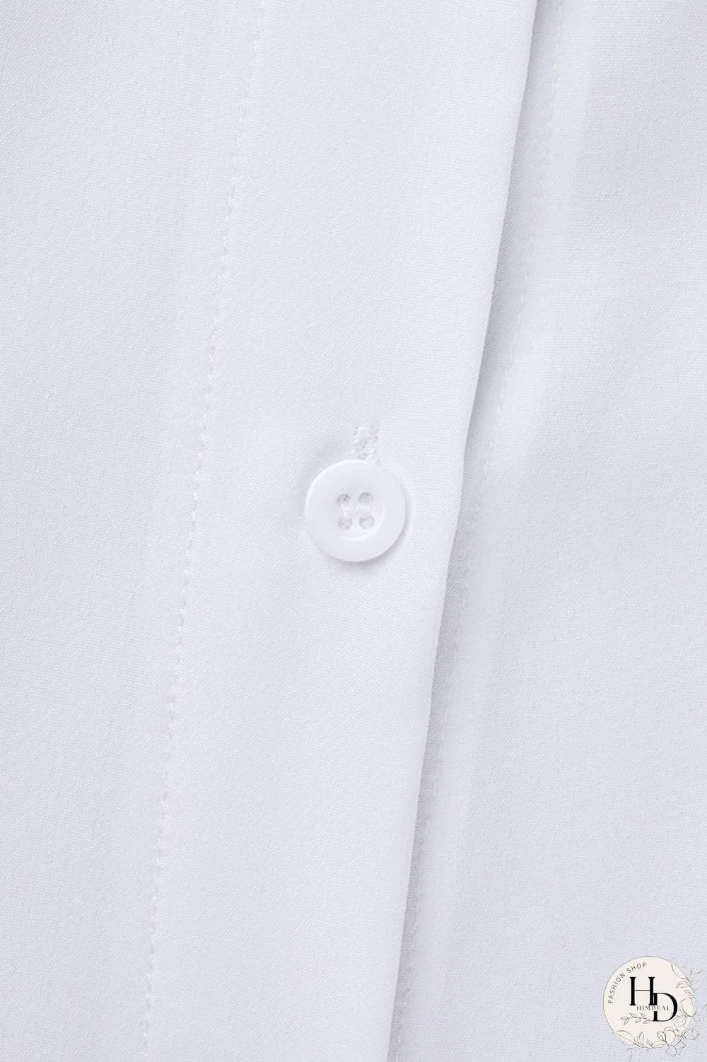 White Sexy Solid Patchwork Buckle Slit Turndown Collar Tops