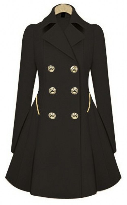 Slim-fit Mid-length Commuter Coat Plus Size Women's Trench