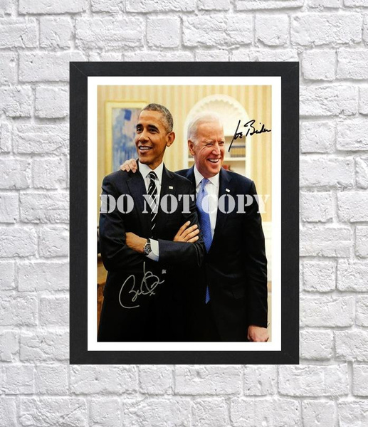 Barack Obama Joseph R. Biden Autographed Signed Print Photo Poster painting Poster 1 A3 11.7x16.5