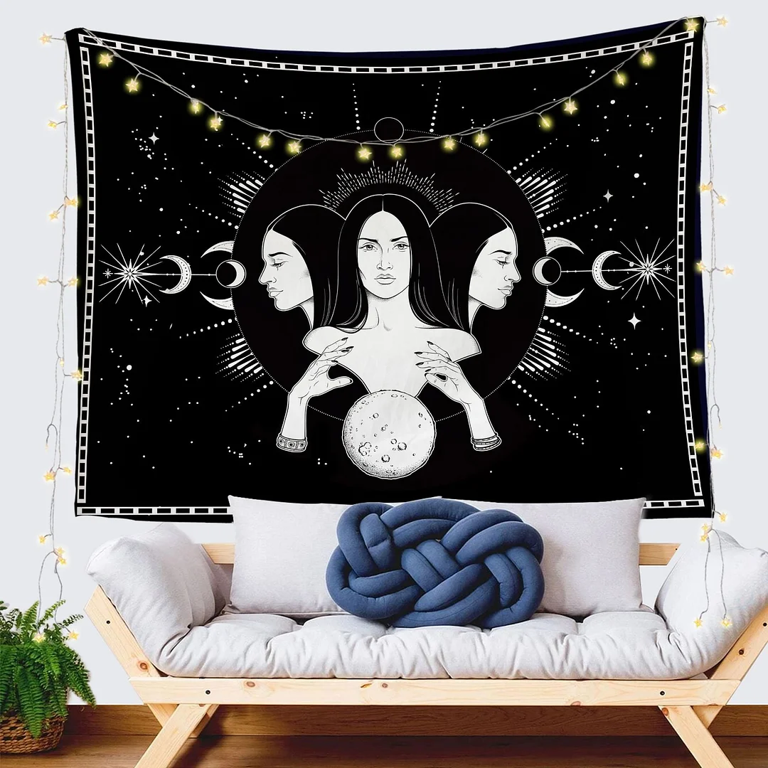 Witchcraft Tarot Tapestry Psychedelic Wall Hanging Carpets Polyester Fabric Hippie Boho India Decor Gypsy Mandala Blankets Budha