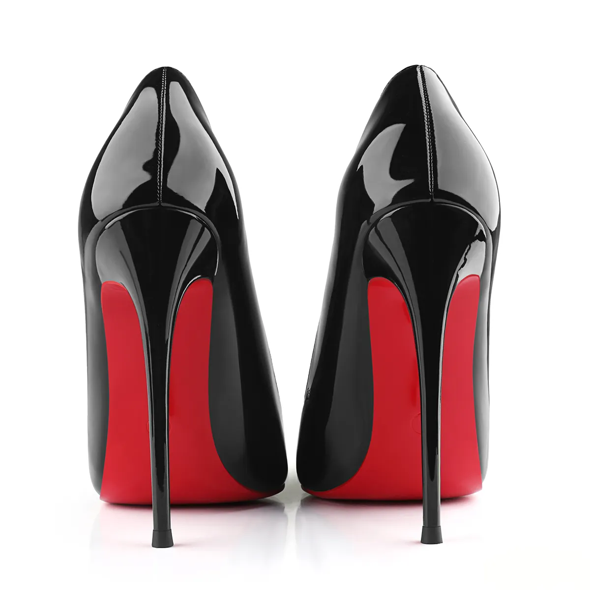 120/100mm Red Bottom Women's Party Wedding Heels Red Lining Patent Pumps-vocosishoes