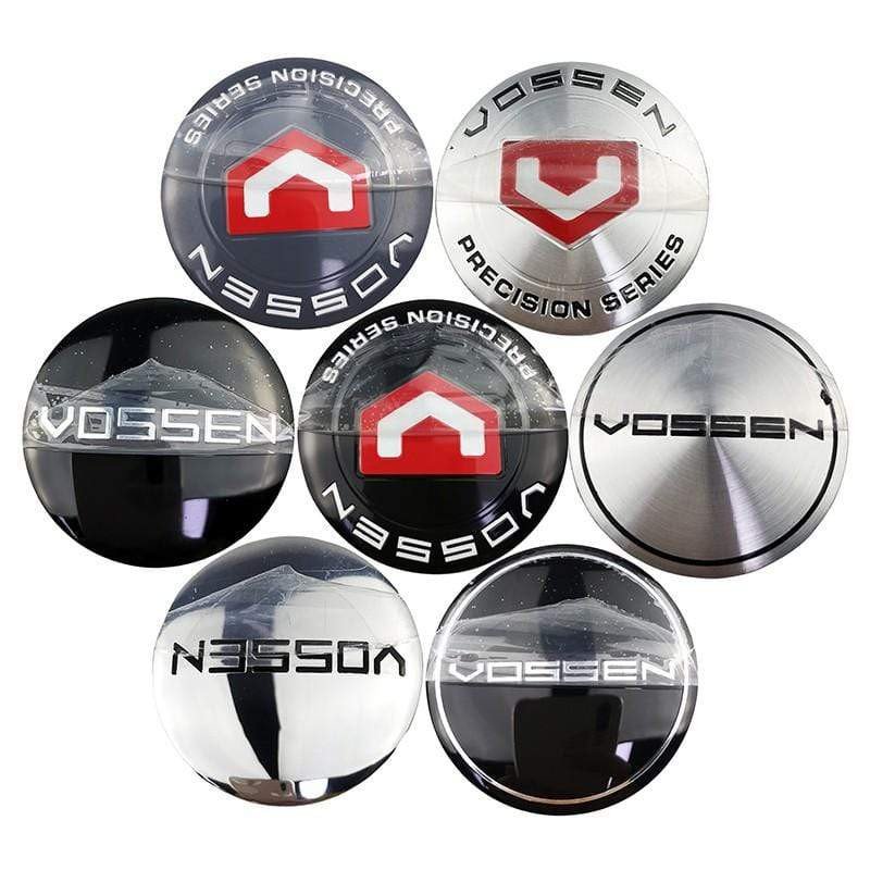 56mm 4PCS VOSSEN Car Wheel Center Hub Cap Sticker Emblem Badge Decal for Lexus Mazda Subaru Infiniti Suzuki Hyundai  dxncar