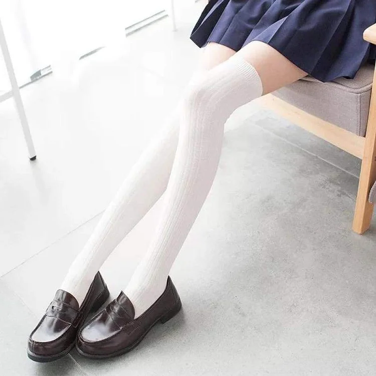 School Girl Vertical Stripes Stockings
