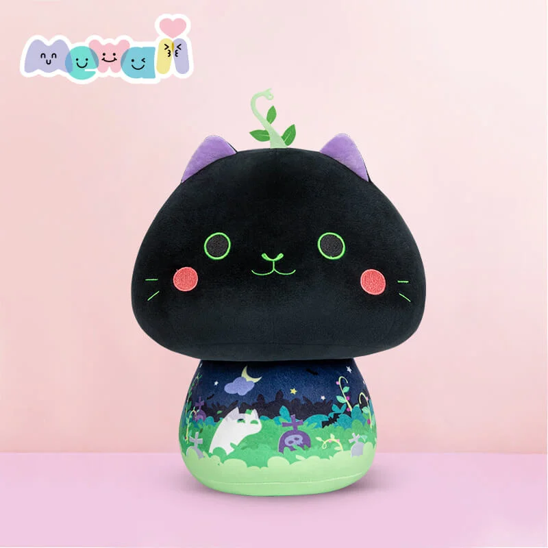 MeWaii® Famille Champignon Chaton Menthe du Diable Kawaii Oreiller en peluche Jouet à écraser