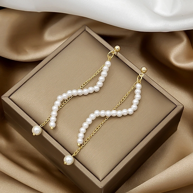 1 Pair Minimalist Classic Style Round Beaded Imitation Pearl Earrings Ear Studs