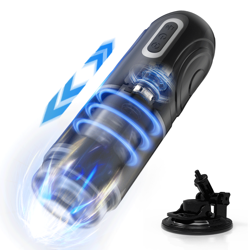 7 Telescoping 7 Spinning Effortless Fun Male Toy With Suction Base