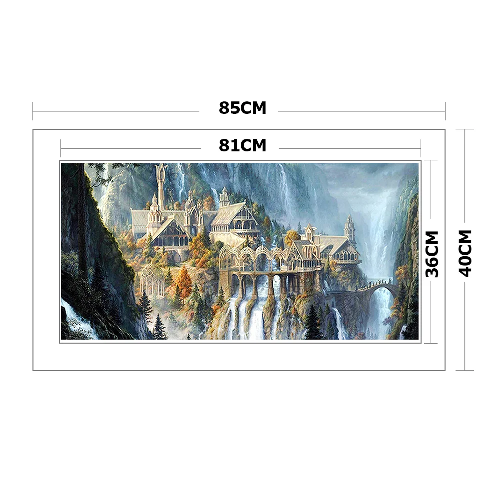 11ct Stamped Cross Stitch - Mountain(40*85cm)