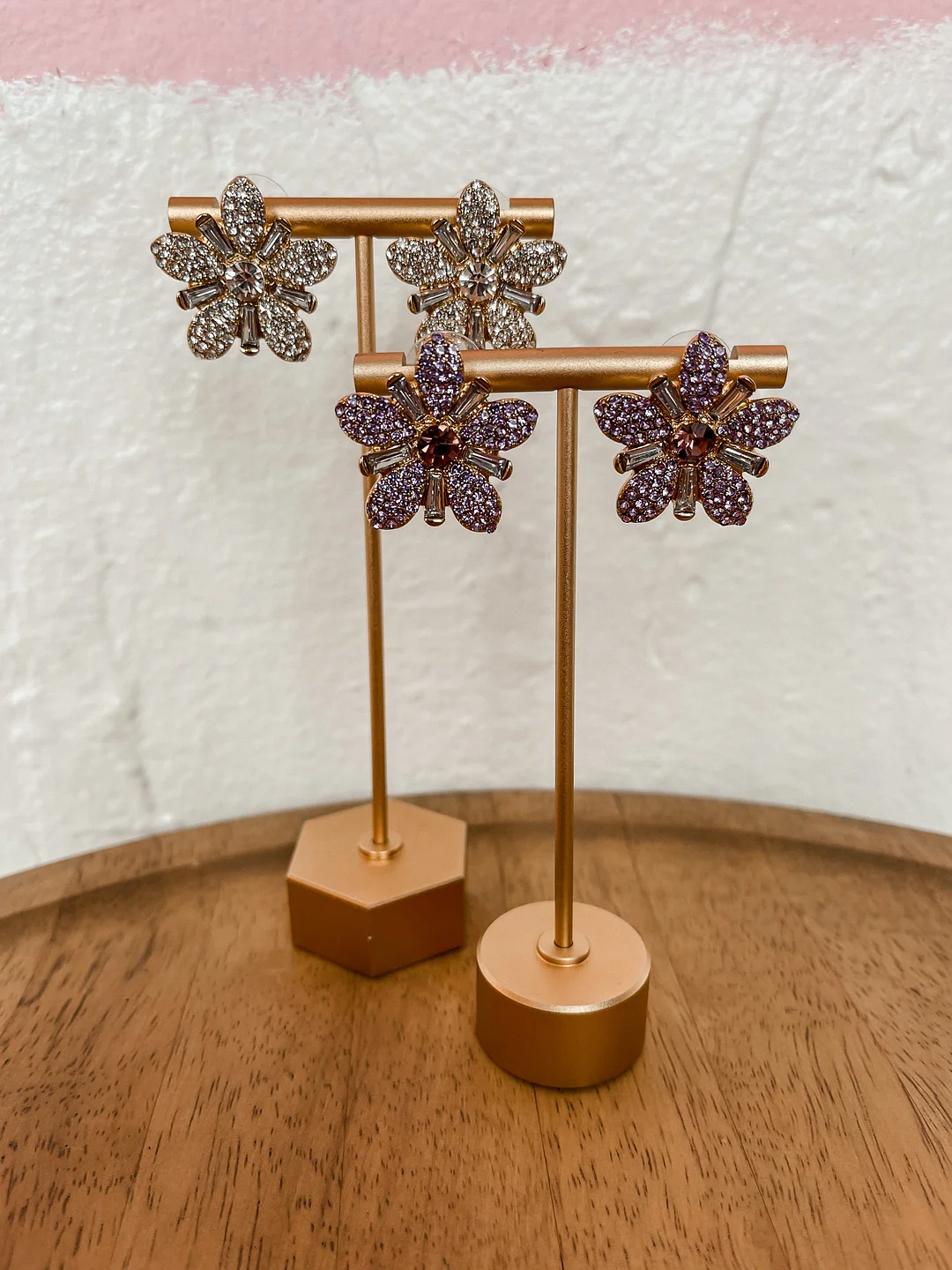 Stand By You Rhinestone Flower Stud Earrings
