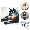 (US Only)Paint By Numbers Kit On Canvas DIY Oil Art Cat Picture Home Wall Decor40x40cm