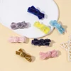 Elegant Velvet Bowknot Hair Pins for Baby Girls