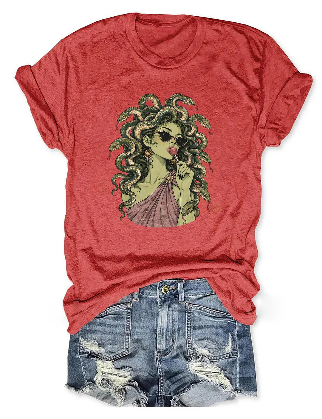 Medusa Lollipop Spooky Halloween T-shirt
