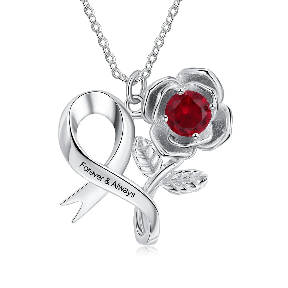 Rosenherz-Geburtsstein-Halskette mit 1 Steinen für immer & immer Liebesgeschenke für sie Kettenmachen