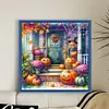 Fall Pumpkin Cottage-11CT Stamped Cross Stitch 50*50cm/19.69*19.69in tapestrymarket