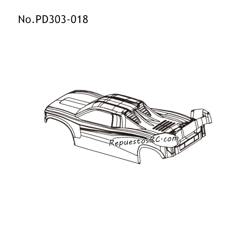 PD RACING TK16 Piezas para Coches RC Carrocer&iacute;a del Coche PD303-018 PD303-018P PD303-018W