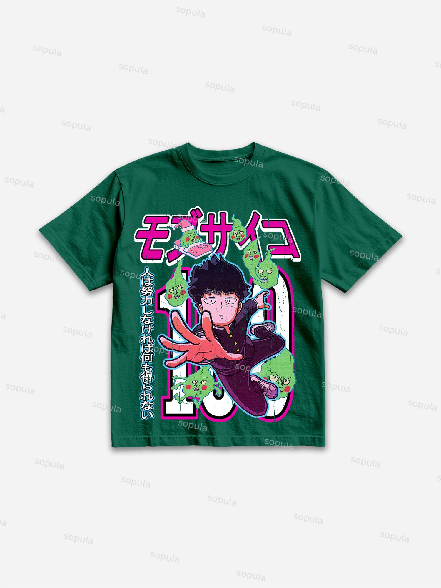 Magic Mob Anime Print Cotton Graphic Tees - SOPULA
