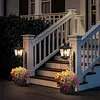 2-in-1 Solar Planter Lamp Waterproof IP54 Auto On/off Sensor 8-10 Hrs Long Lighting Solar Powered Pathway Light with Planter for Garden & Patio (No Flowers Included)