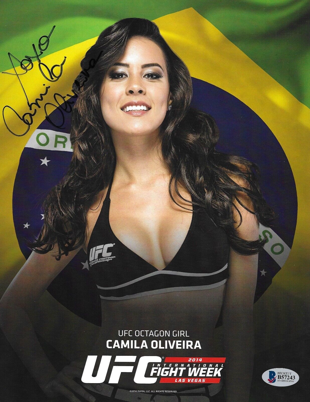 Camila Oliveira Signed 8.5x11 Photo Poster painting BAS Beckett COA UFC 2014 Promo Picture Auto