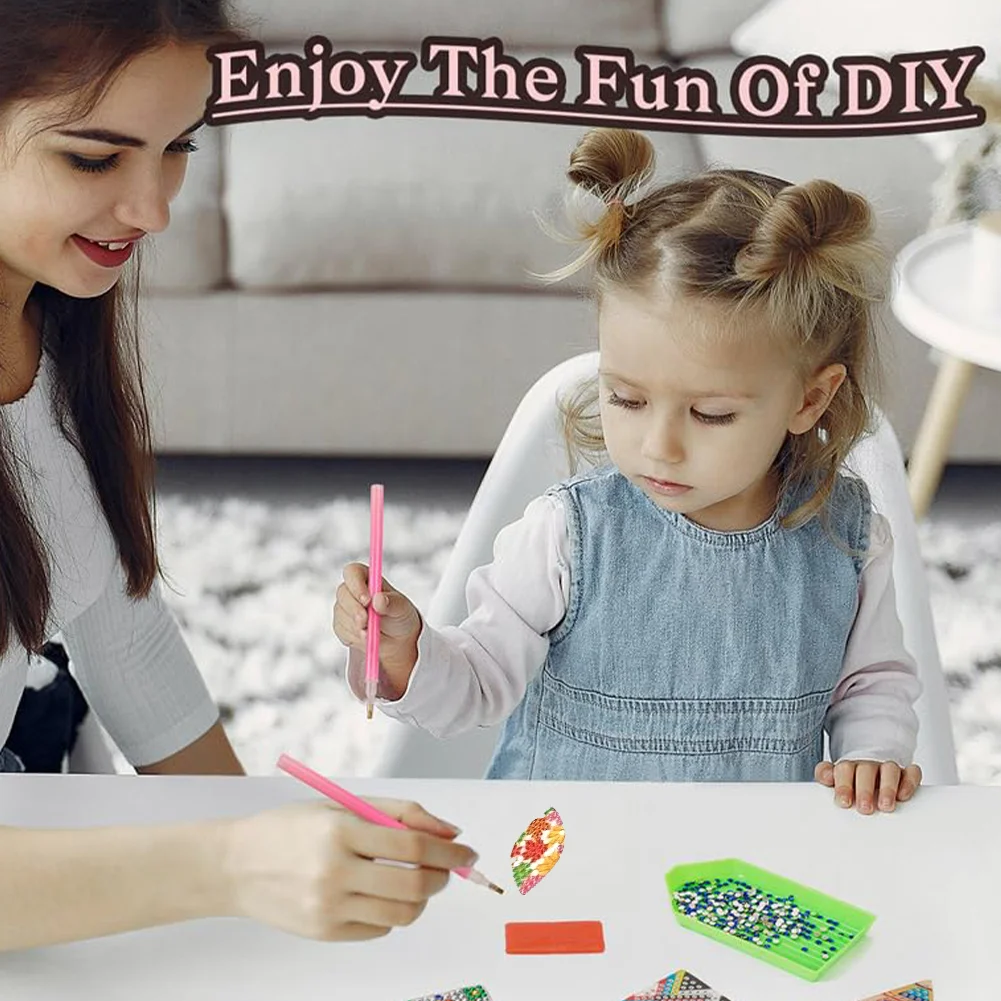 DIY 12 Pairs Double Sided 5D DIY Earring Making Kit Drop Earrings Jewelry Pendant