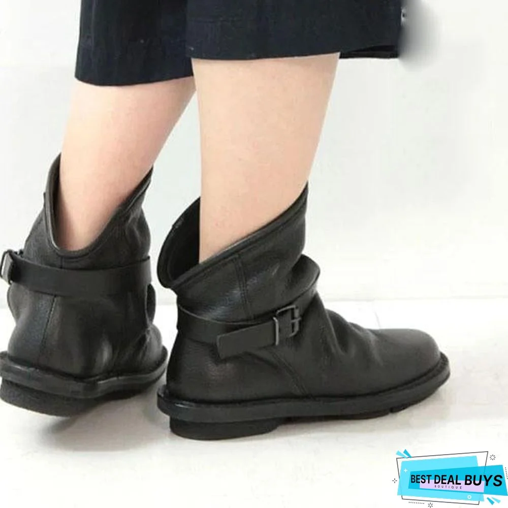 Men's Retro Soft Leather Ankle Boots