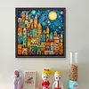 Colored Houses-14CT Stamped Cross Stitch 40*40cm/15.75*15.75in tapestrymarket
