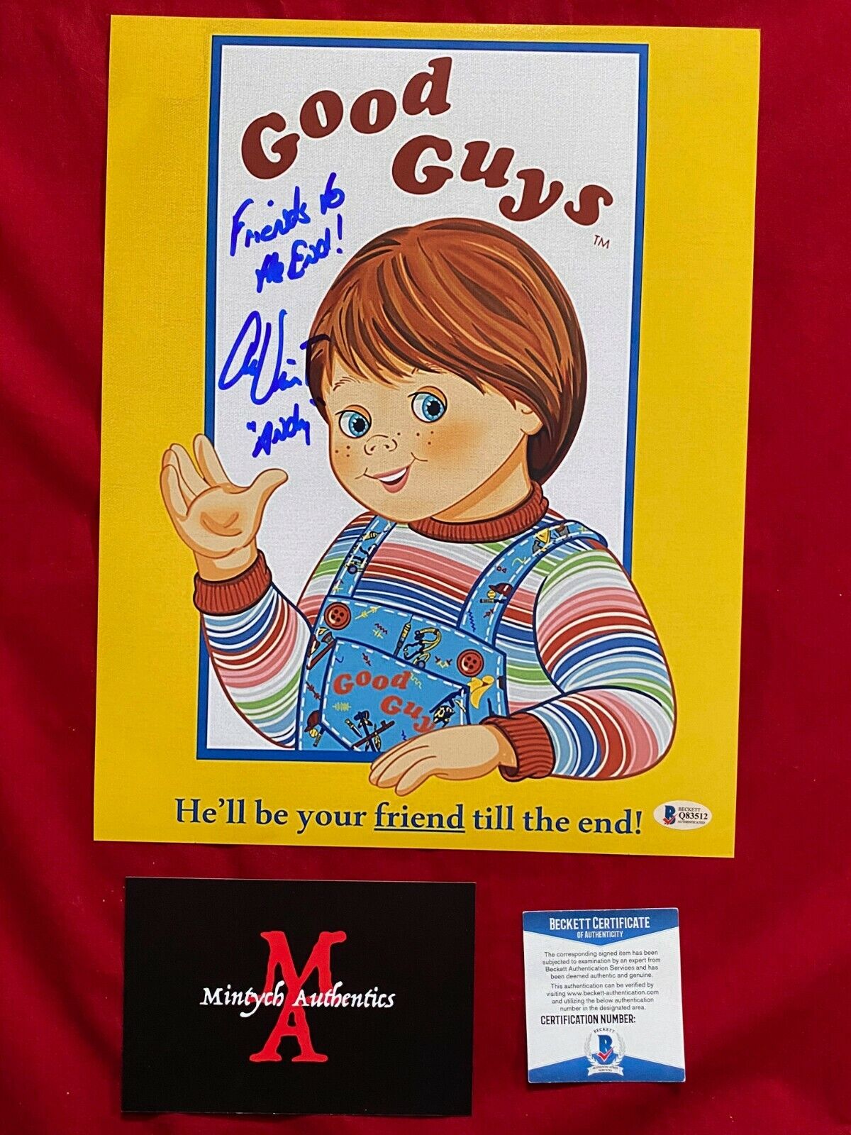 ALEX VINCENT AUTOGRAPHED SIGNED 11x14 Photo Poster painting! CHILD'S PLAY! ANDY! BECKETT COA!